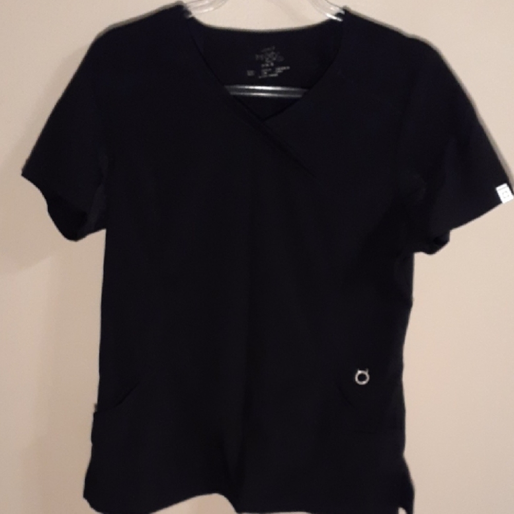 Cherokee Black Short Sleeve Women's Scrub Set.